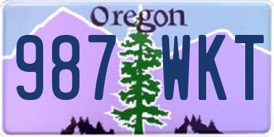 OR license plate 987WKT