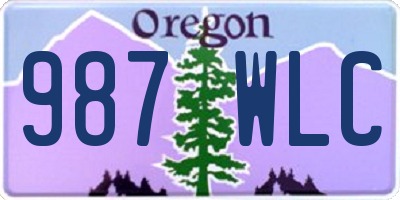 OR license plate 987WLC