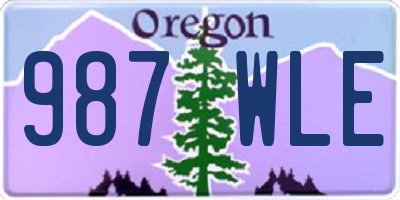 OR license plate 987WLE