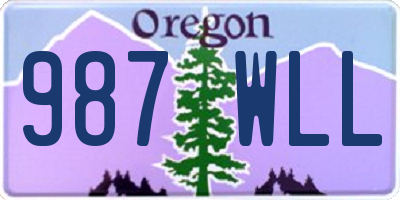 OR license plate 987WLL