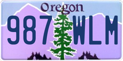 OR license plate 987WLM