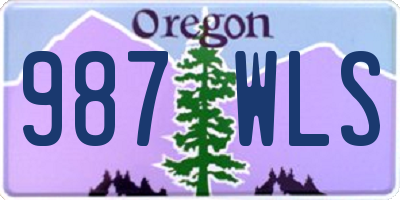 OR license plate 987WLS