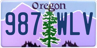 OR license plate 987WLV