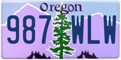 OR license plate 987WLW