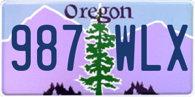 OR license plate 987WLX