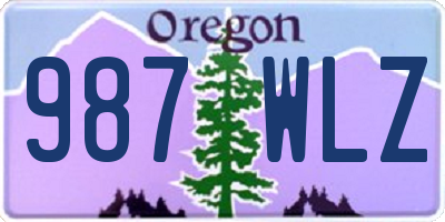 OR license plate 987WLZ