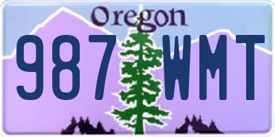 OR license plate 987WMT