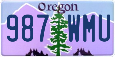 OR license plate 987WMU
