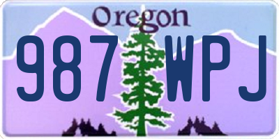 OR license plate 987WPJ