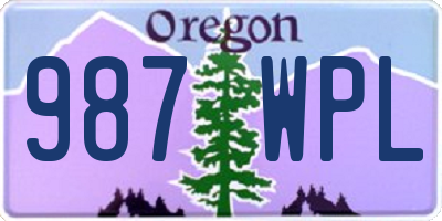 OR license plate 987WPL