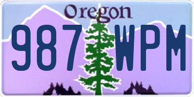 OR license plate 987WPM