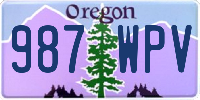 OR license plate 987WPV