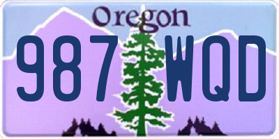 OR license plate 987WQD
