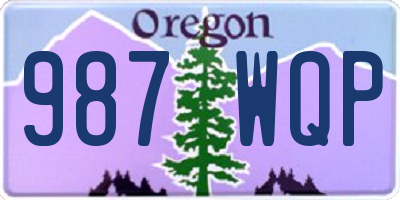OR license plate 987WQP