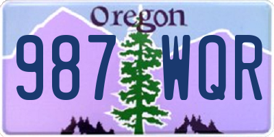 OR license plate 987WQR