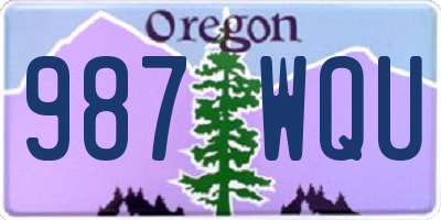OR license plate 987WQU