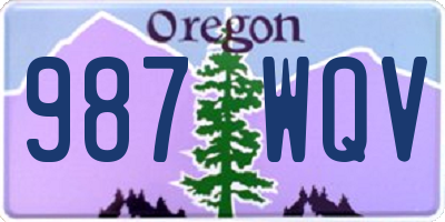 OR license plate 987WQV