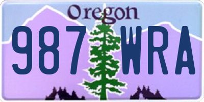 OR license plate 987WRA