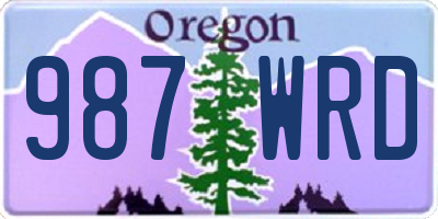 OR license plate 987WRD