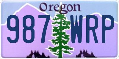 OR license plate 987WRP