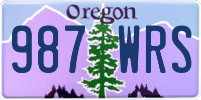 OR license plate 987WRS