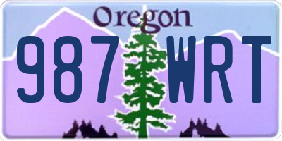 OR license plate 987WRT