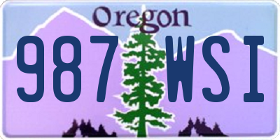 OR license plate 987WSI