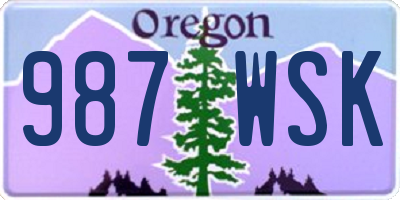 OR license plate 987WSK