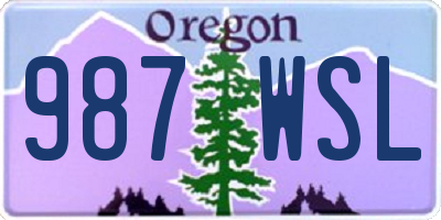 OR license plate 987WSL