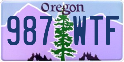 OR license plate 987WTF