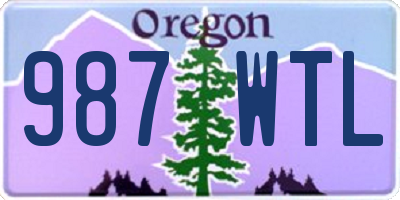 OR license plate 987WTL