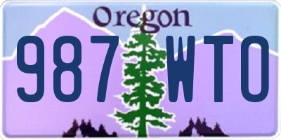 OR license plate 987WTO
