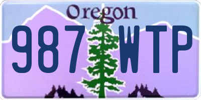 OR license plate 987WTP