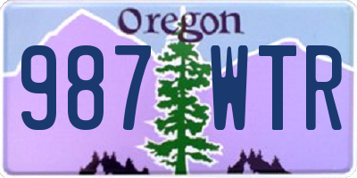 OR license plate 987WTR