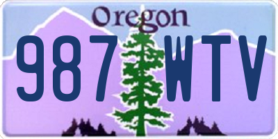 OR license plate 987WTV