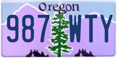 OR license plate 987WTY