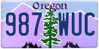 OR license plate 987WUC