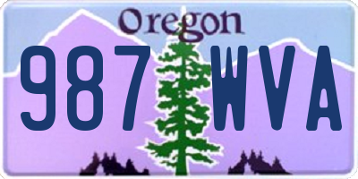 OR license plate 987WVA