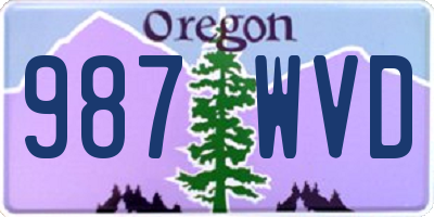 OR license plate 987WVD