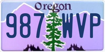 OR license plate 987WVP