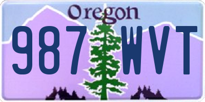 OR license plate 987WVT