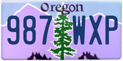 OR license plate 987WXP