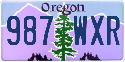 OR license plate 987WXR