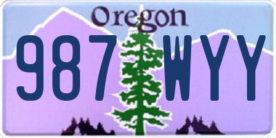 OR license plate 987WYY