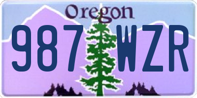 OR license plate 987WZR