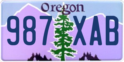 OR license plate 987XAB