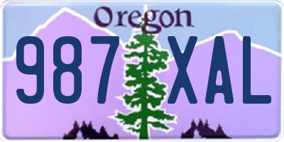 OR license plate 987XAL