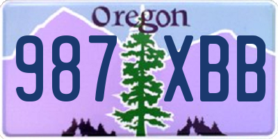 OR license plate 987XBB
