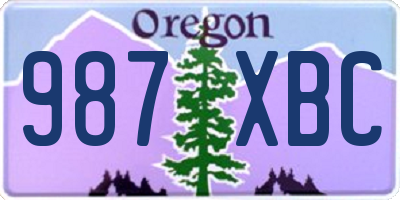 OR license plate 987XBC