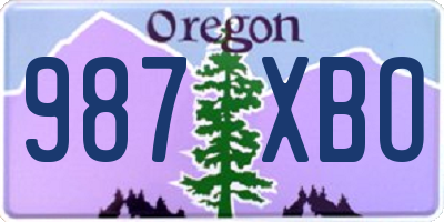 OR license plate 987XBO